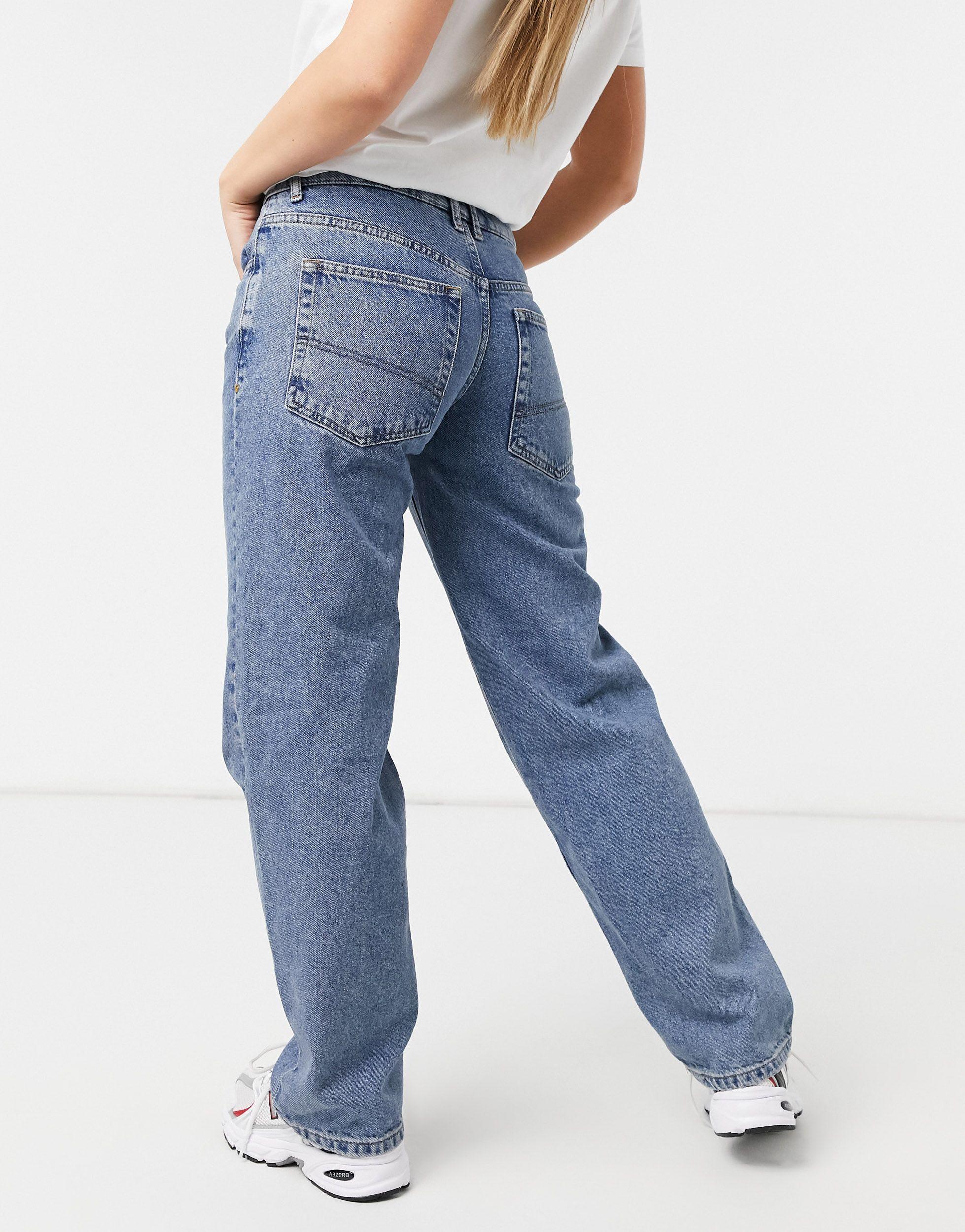 Collusion X014 90s baggy Dad Jeans With Double Waist Band in Blue | Lyst