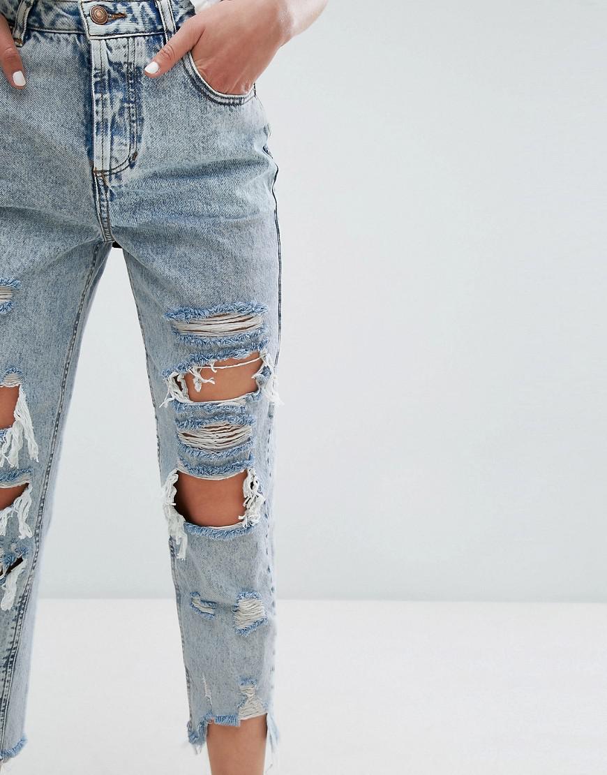 Super distressed mom jeans Clearance