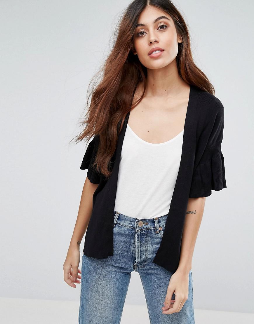 warehouse black cardigan