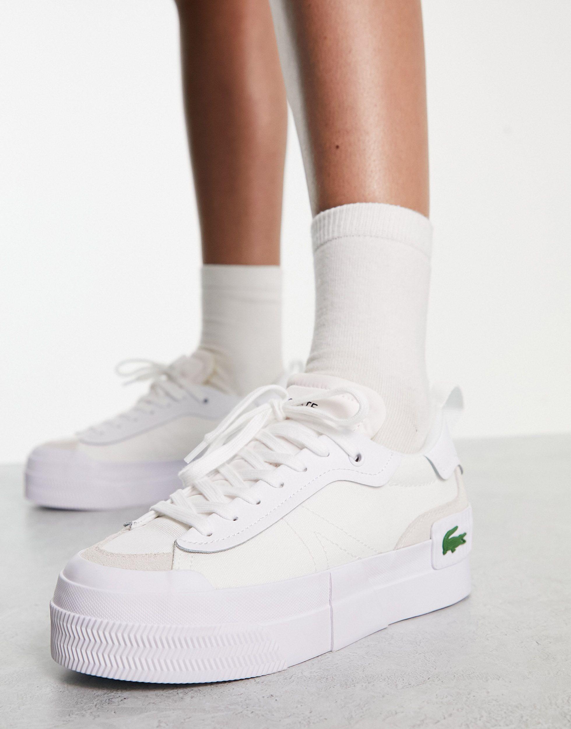 Lacoste Leather Sneakers L004 Platform white - ESD Store fashion, footwear  and accessories - best brands shoes and designer shoes