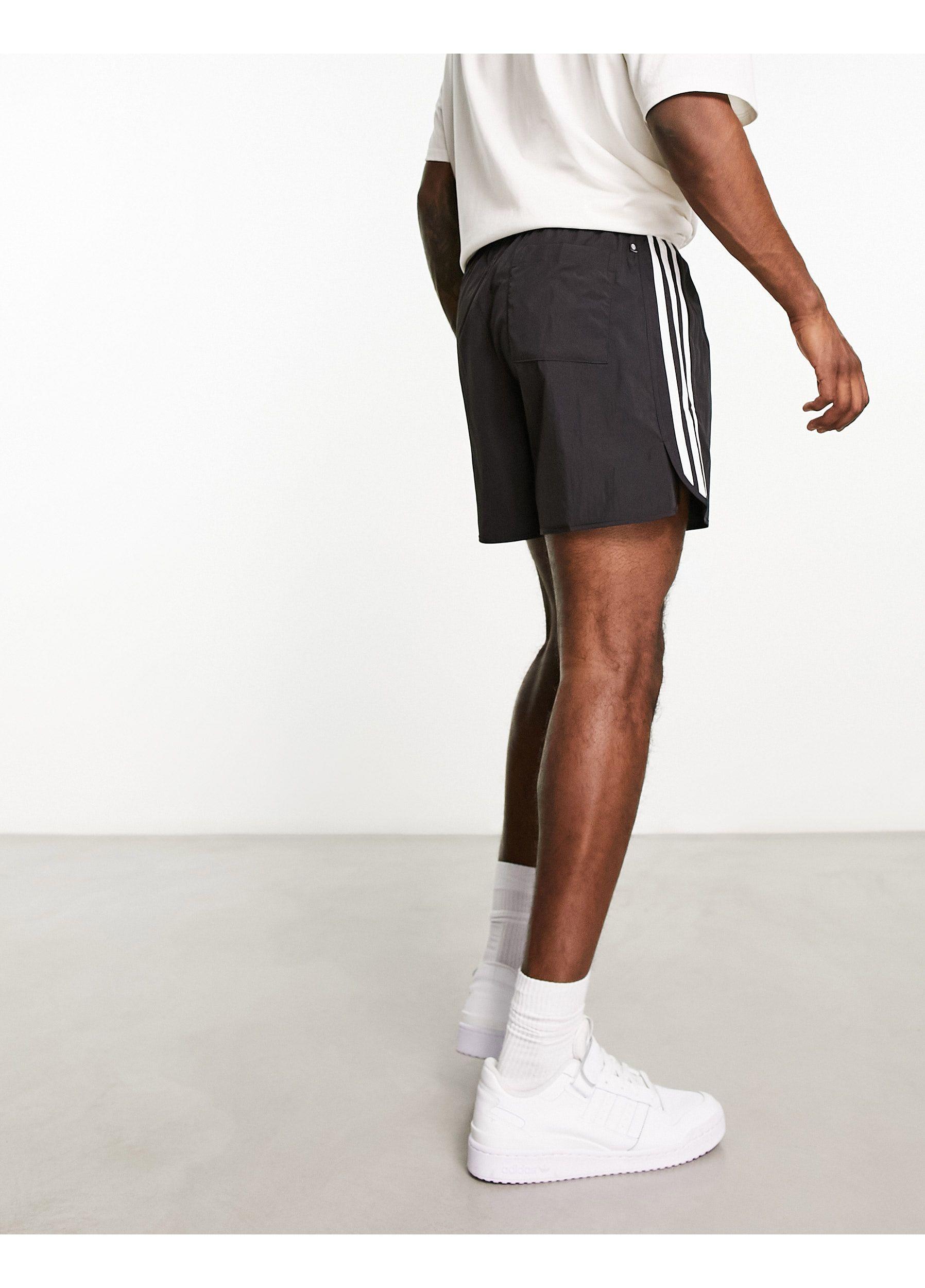 adidas Originals Adicolor Three Stripe 5 Inch Sprinter Shorts in White for  Men | Lyst