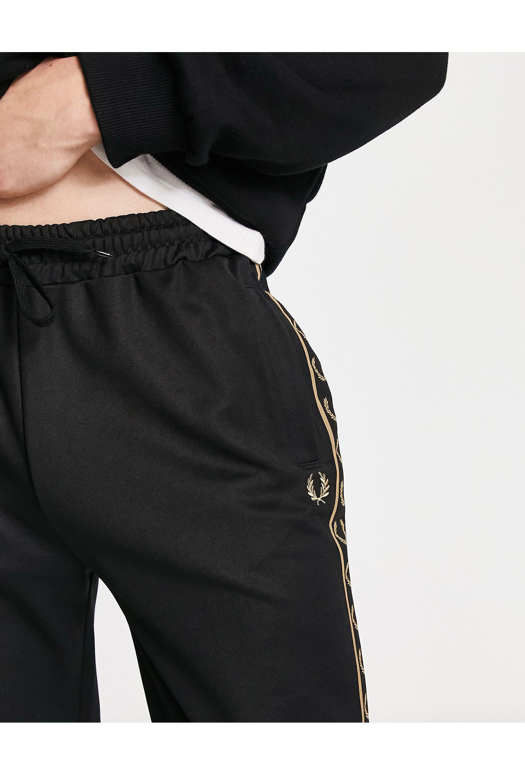 Fred Perry Taped Track Pants in Black for Men | Lyst