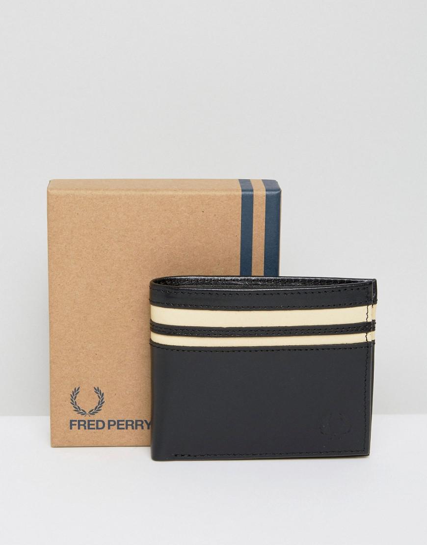 Fred Perry Leather Billfold Wallet With Coin Pocket In Black for Men - Lyst