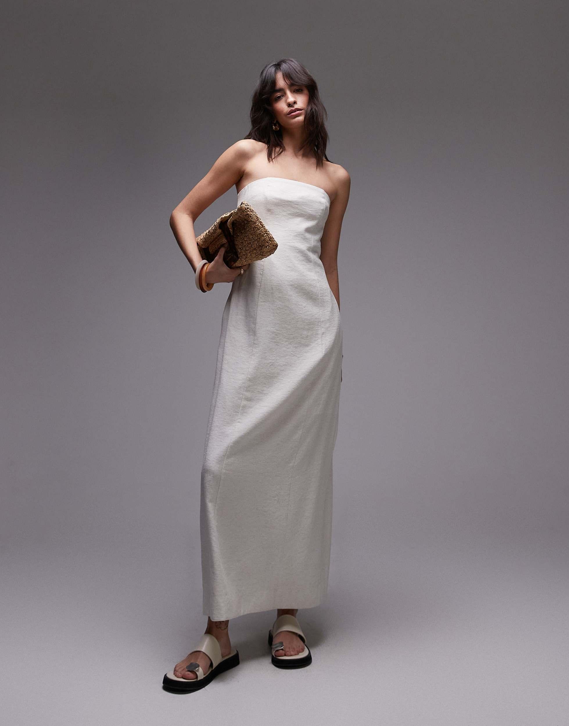 TOPSHOP Linen Dresses for Women | Lyst