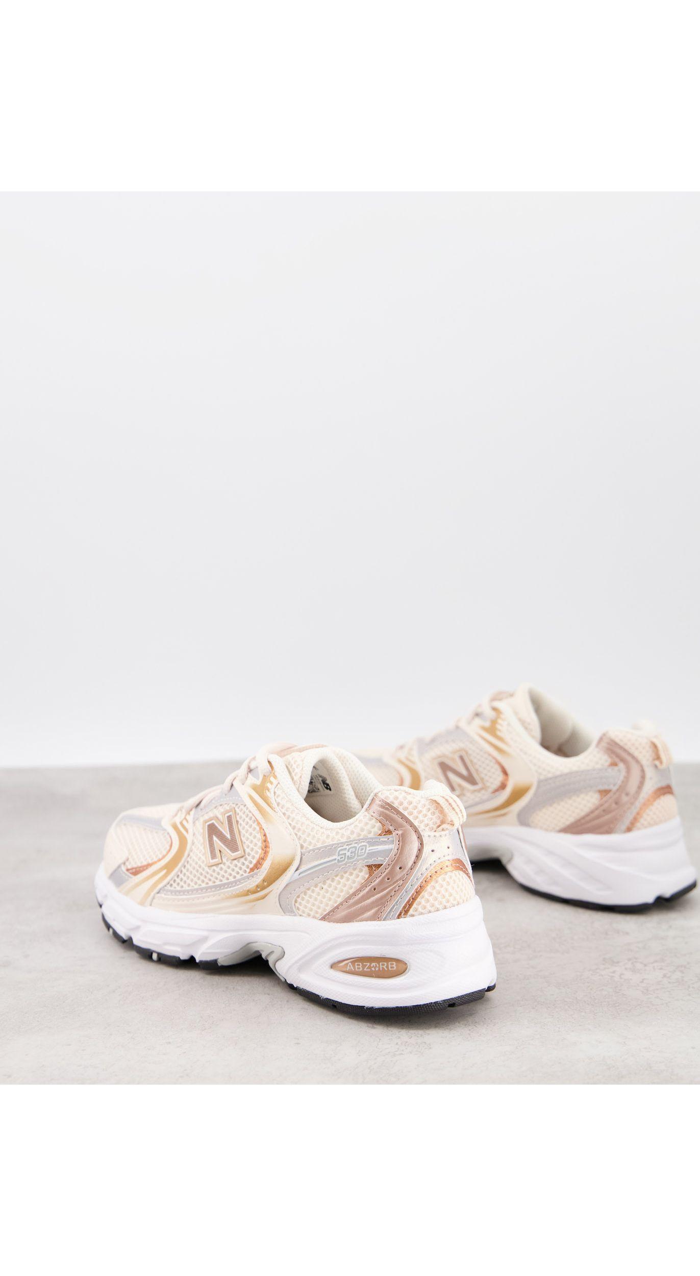 New Balance Rubber 530 Metallic Trainers in Pink | Lyst
