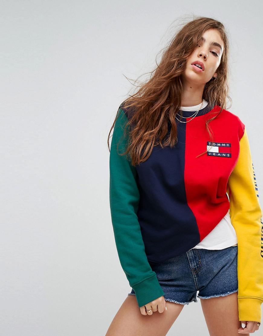 tommy colour block hoodie