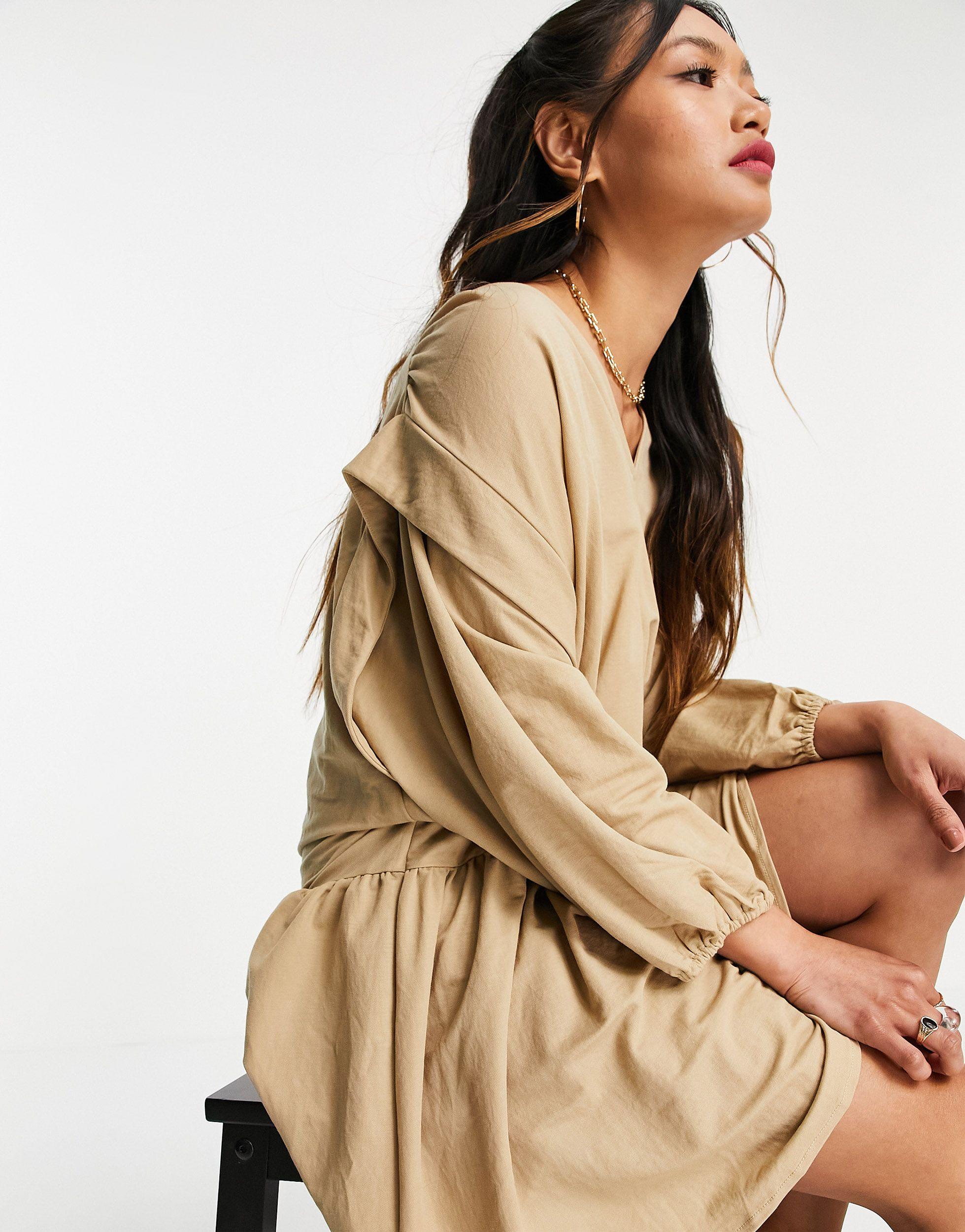 mango v neckline dress
