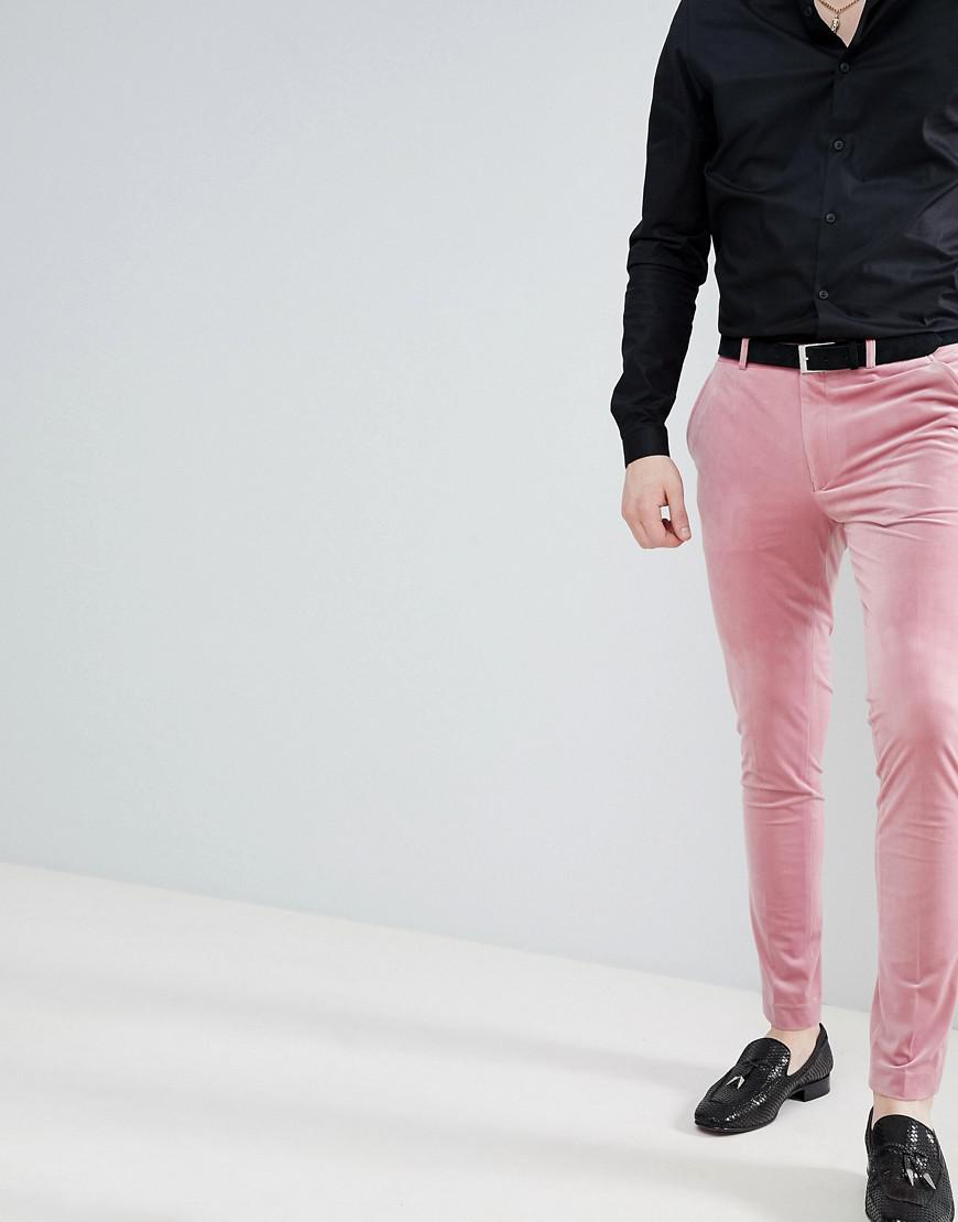pink velvet pants
