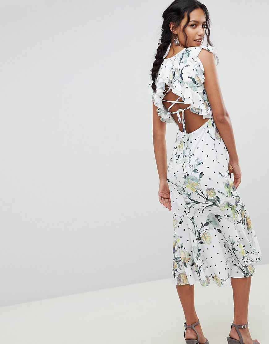 hope & ivy mirror print midi dress