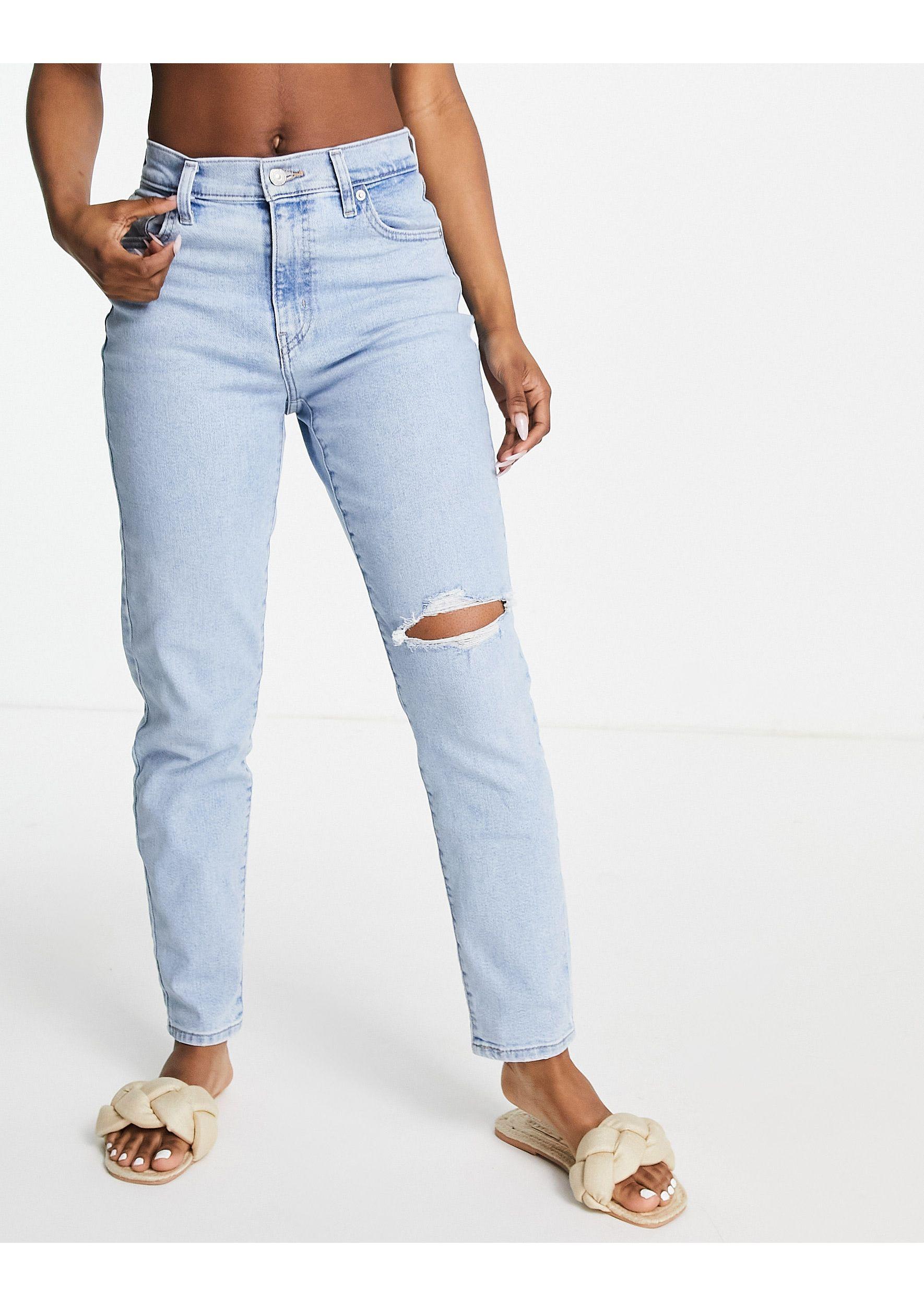 Levi's Denim High Waisted Mom Jeans in Blue | Lyst