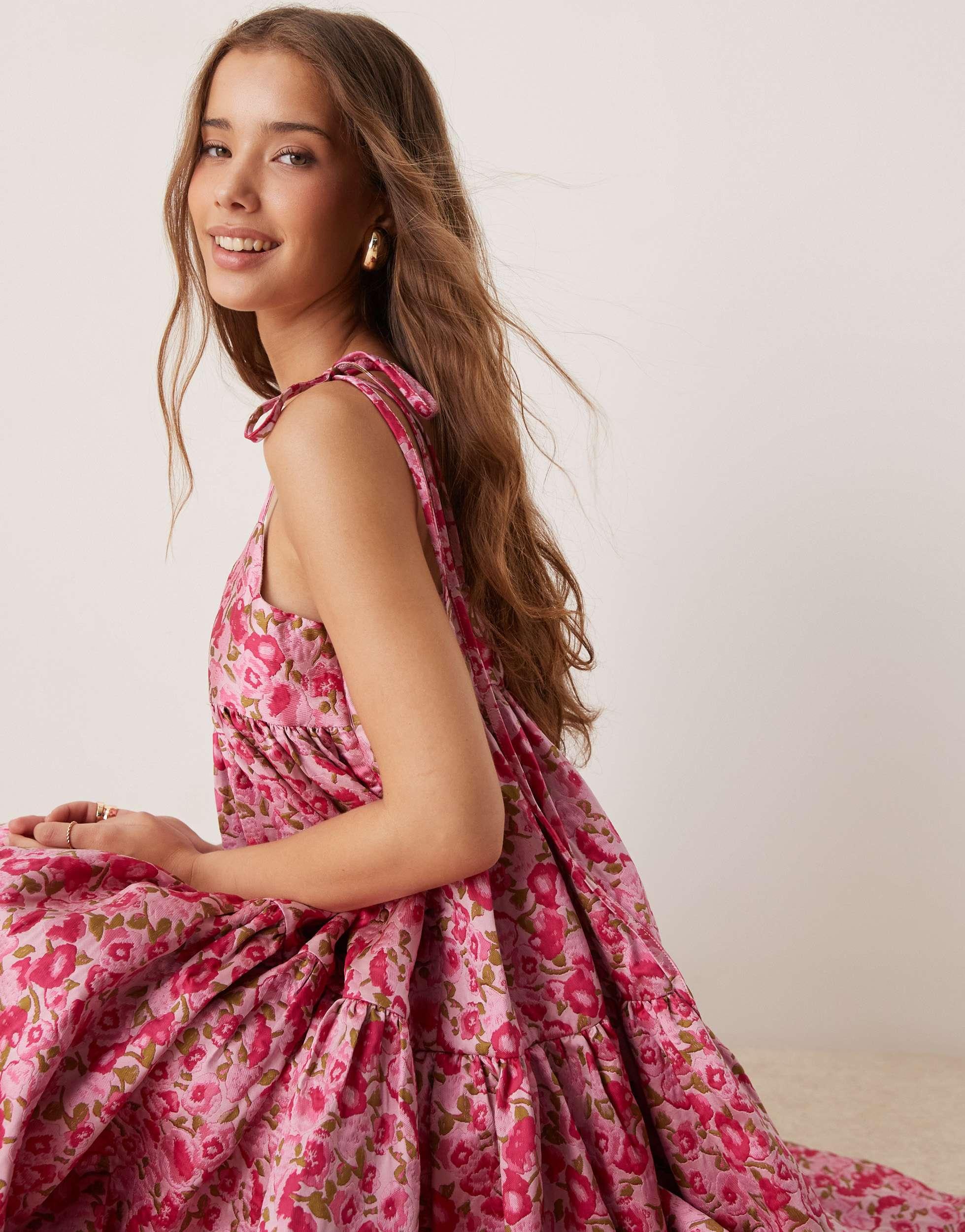 strapless open back dress Sleeveless Inverted Pleat Midi Dress | Carneli main image 0