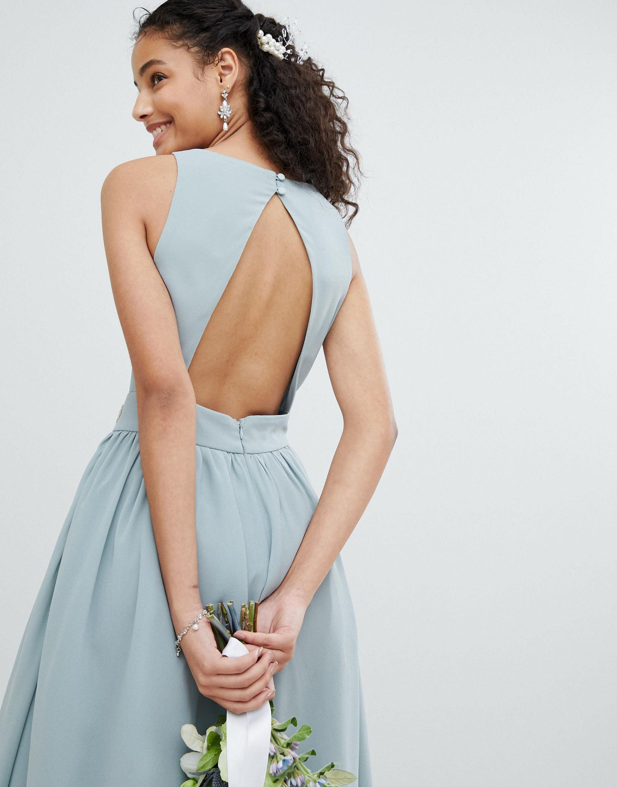 green midi bridesmaid dress
