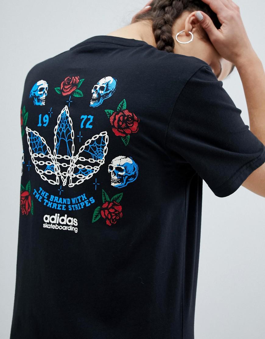 adidas Originals Oversized T-shirt With Back Print in Blue - Lyst