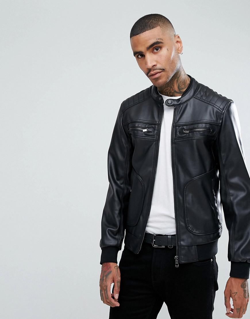 stradivarius leather jeans