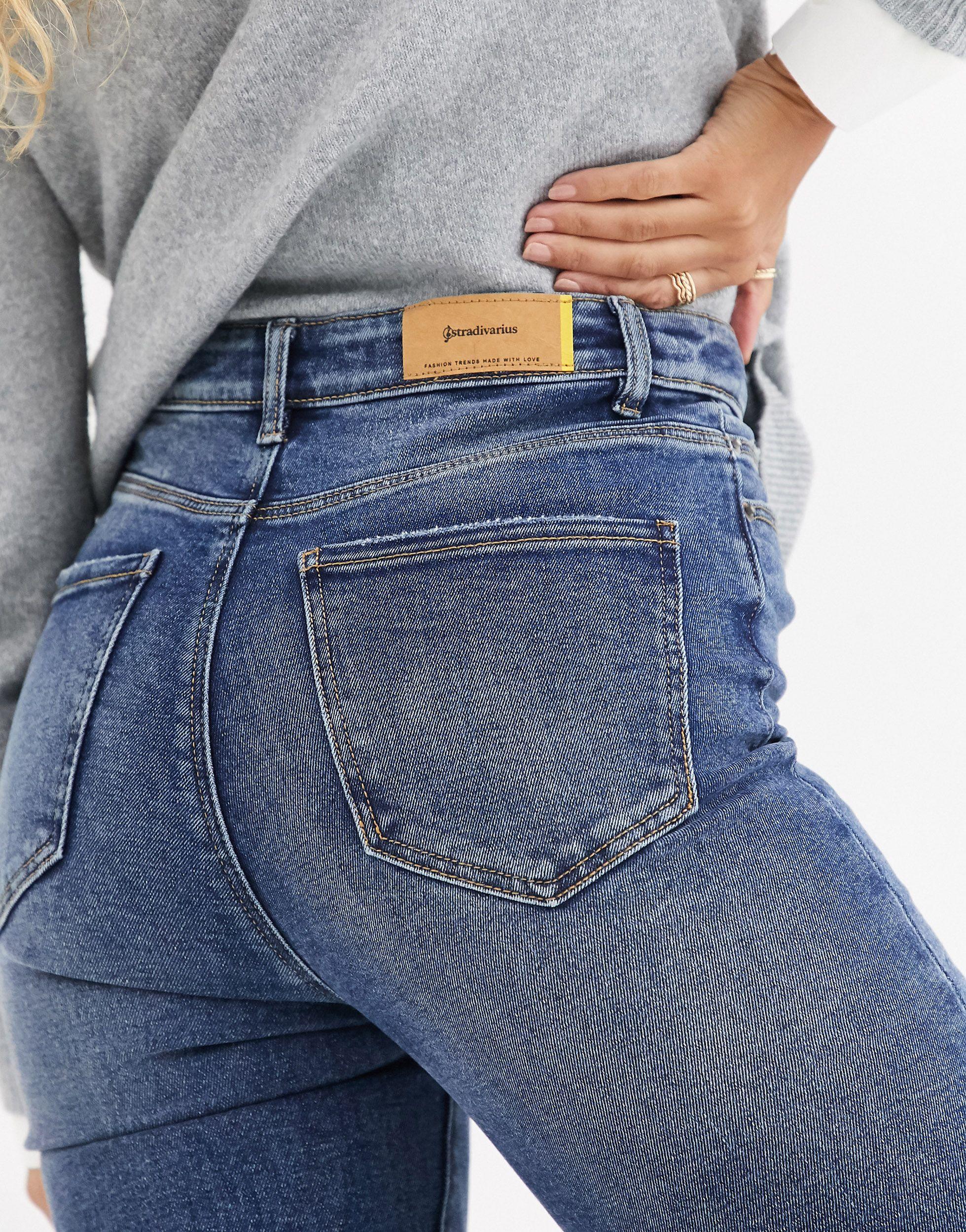 stradivarius stretch mom jean