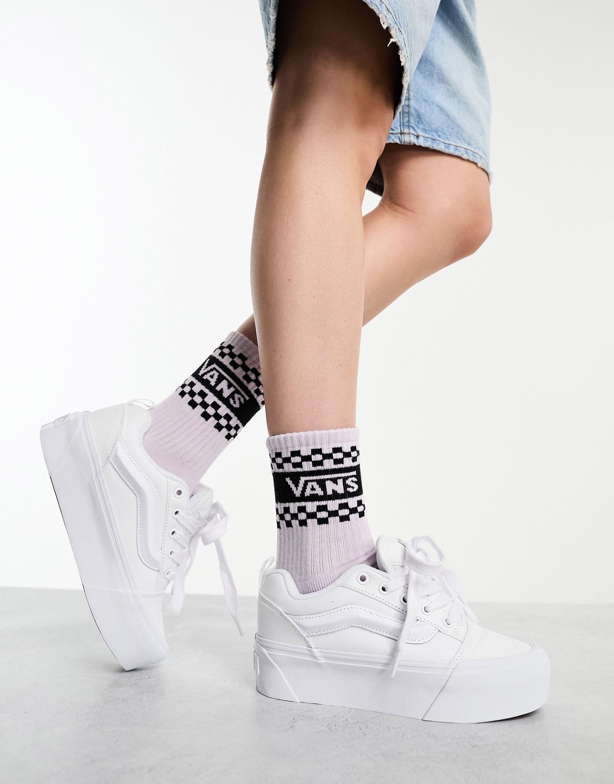 Vans Knu Stacked Platform Trainers in White | Lyst