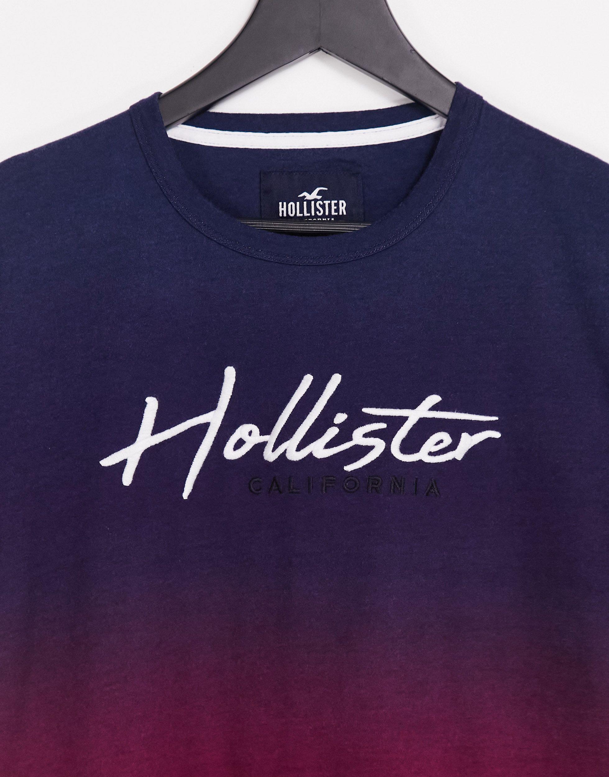 Hollister Core Tech Ombre T-shirt With Logo in Red for Men | Lyst