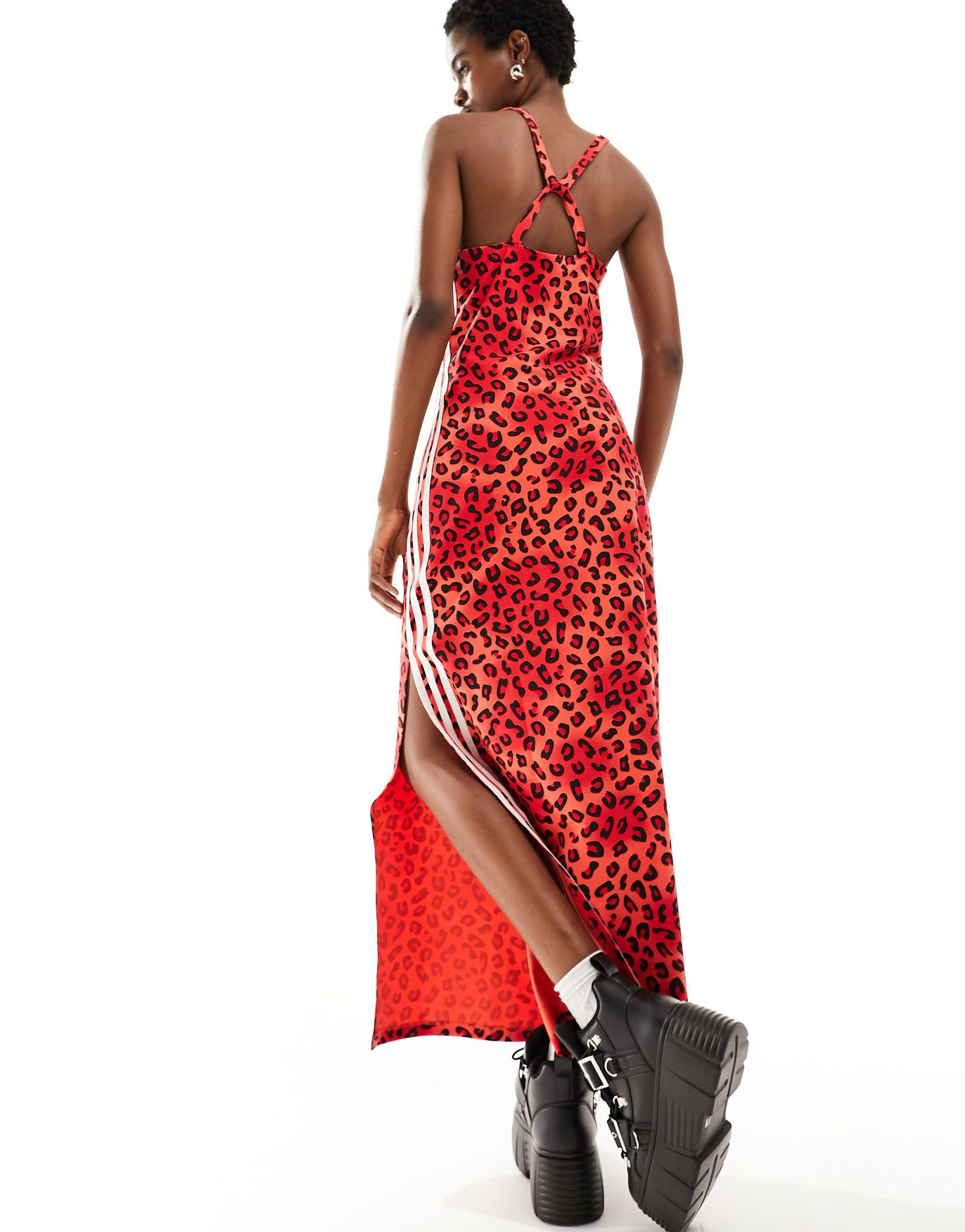 Robe imprimé léopard rouge sale