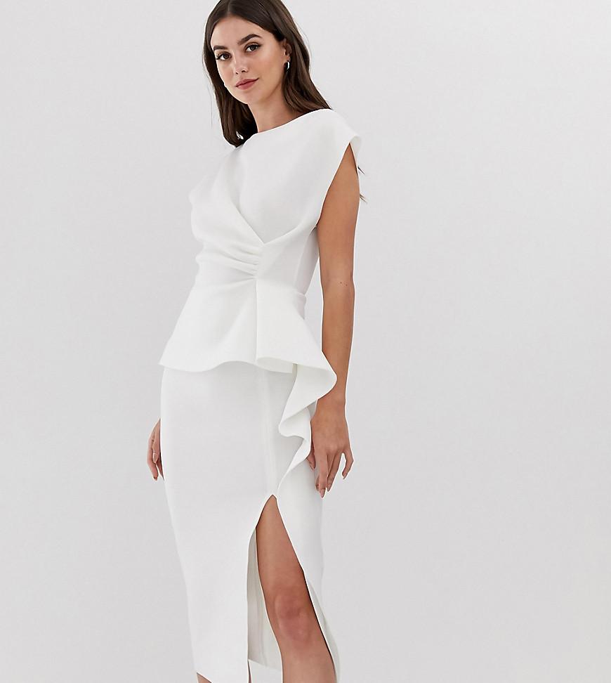 asos design origami twist midi pencil dress