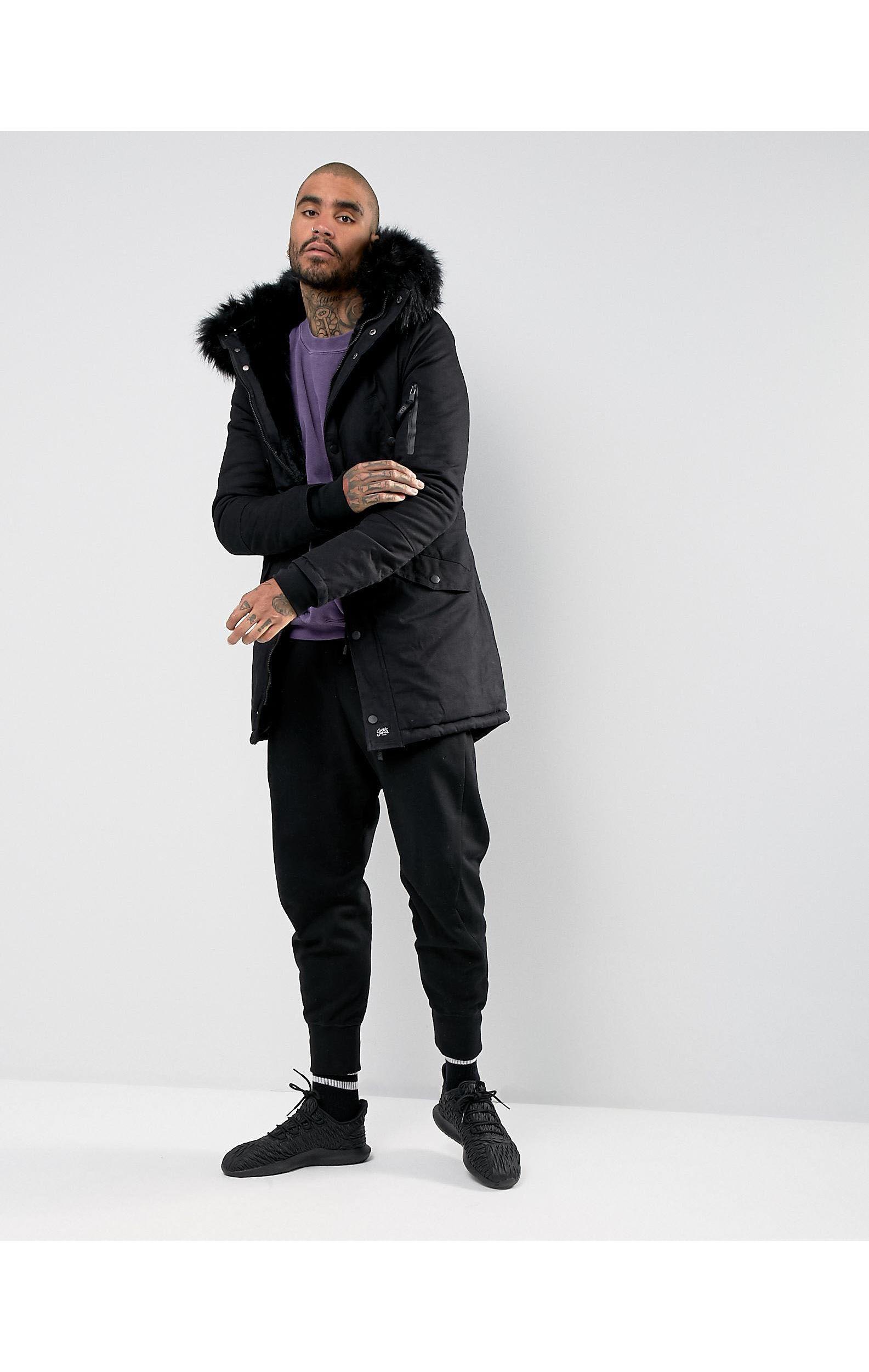 Sixth June Parka Coat in Black for Men | Lyst