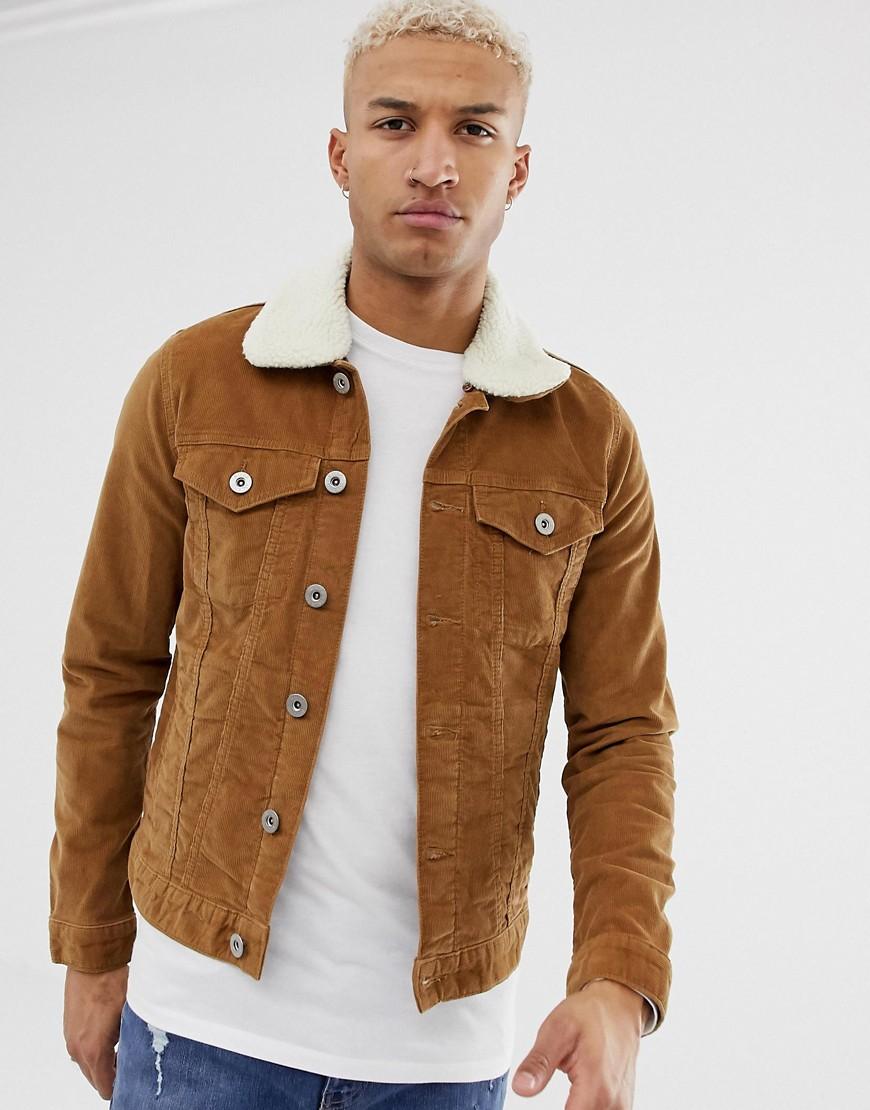 river island borg collar jacket