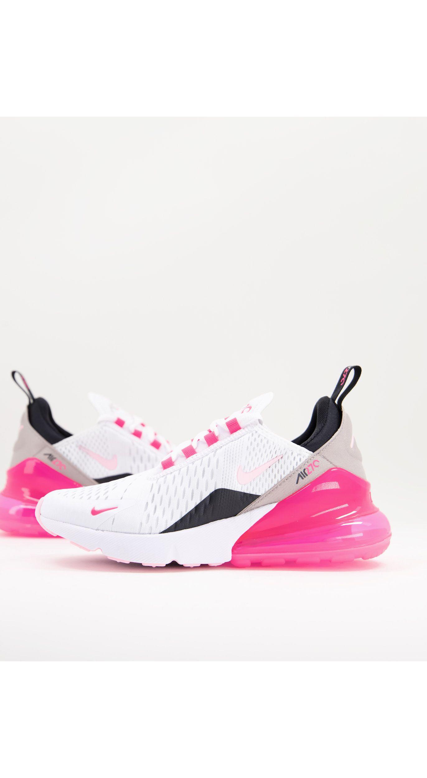 nike women's air max 270 trainer white / black