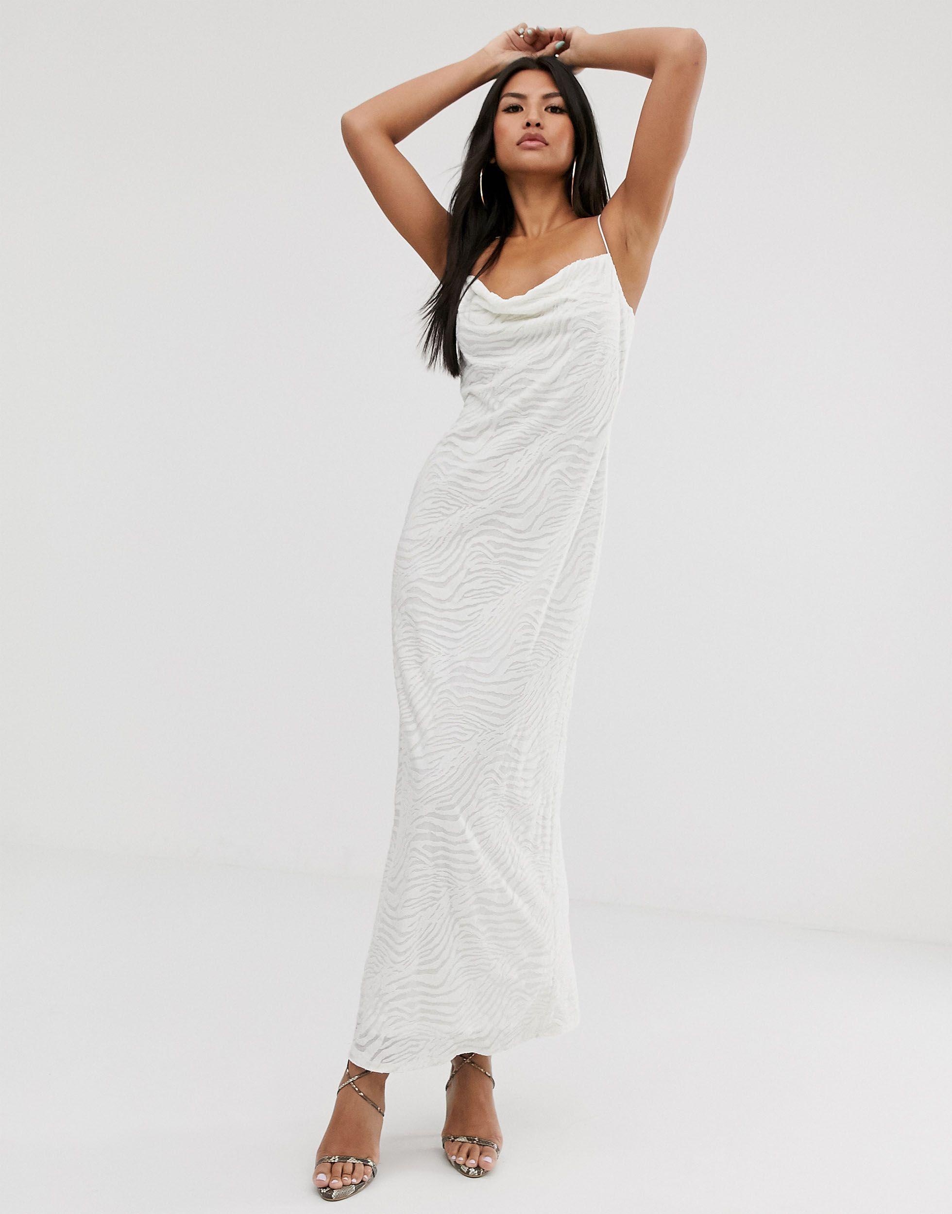 white maxi slip