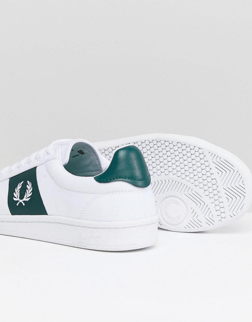 Fred Perry B721 Canvas Sneakers In White - Lyst