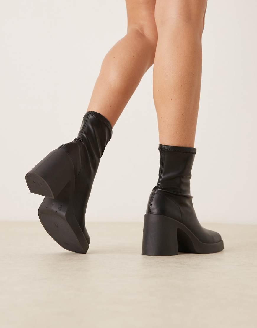 Zapato Botas Calcetin Asos Botas Negras Estilo Calcetín De Tacón