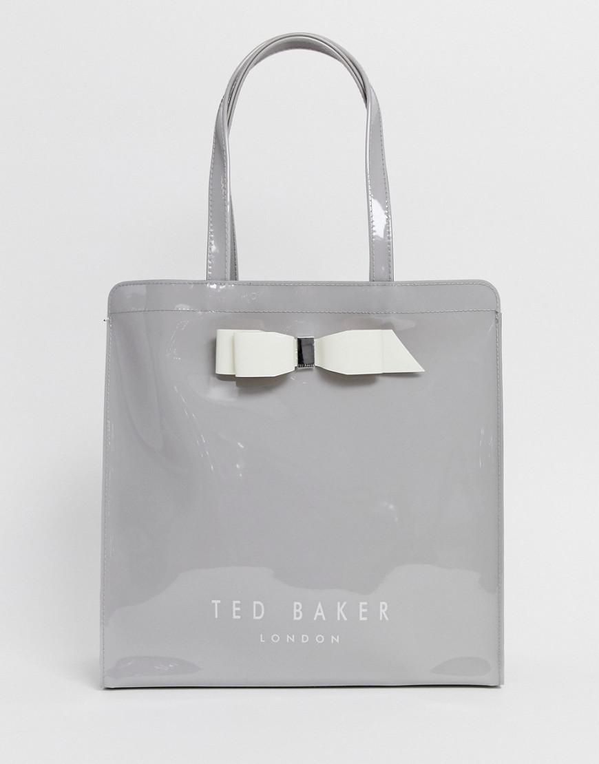Ted Baker Almacon Bow Detail Large Icon Bag in Grey Lyst Canada