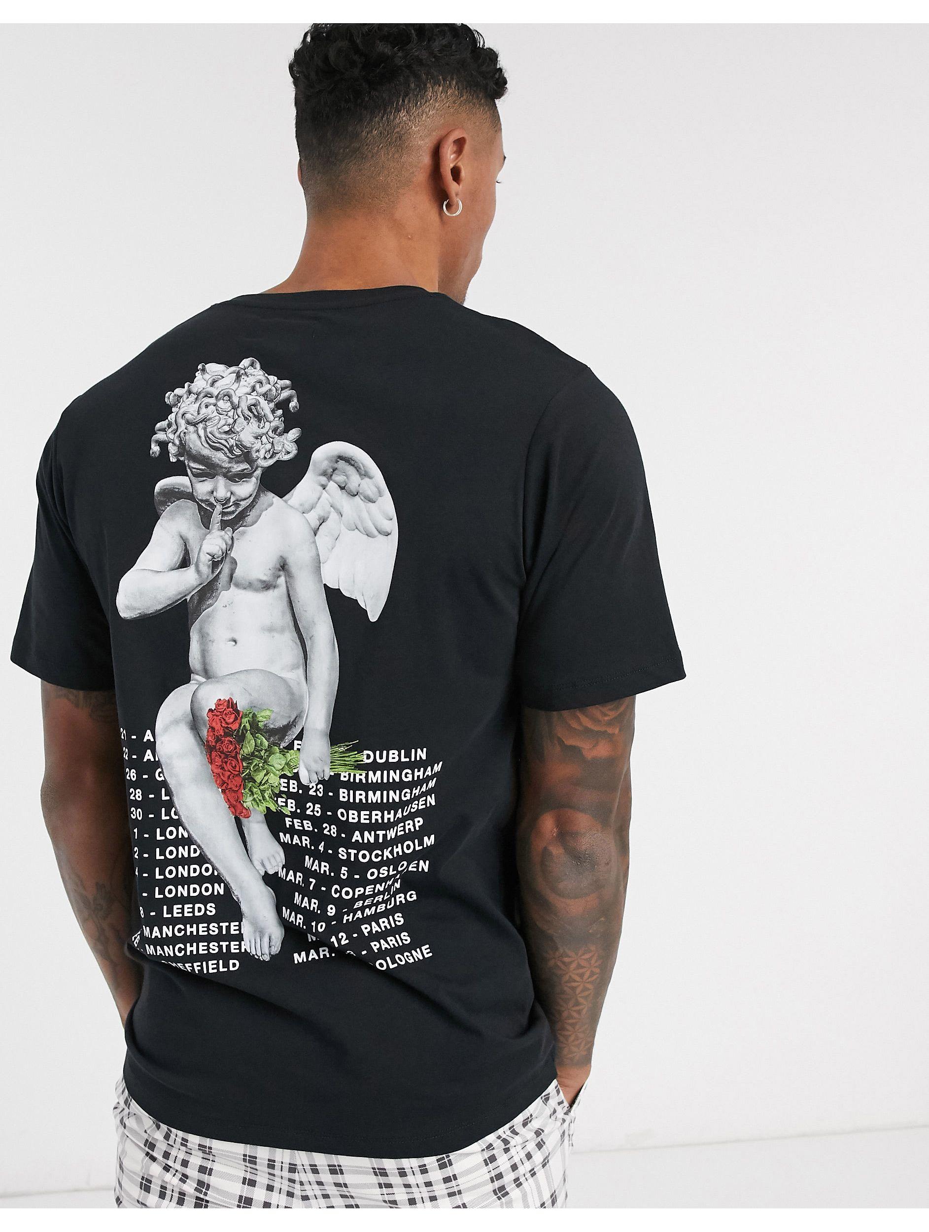 Pull&Bear Cotton Young Thug T-shirt With Angel Black Print for Men | Lyst