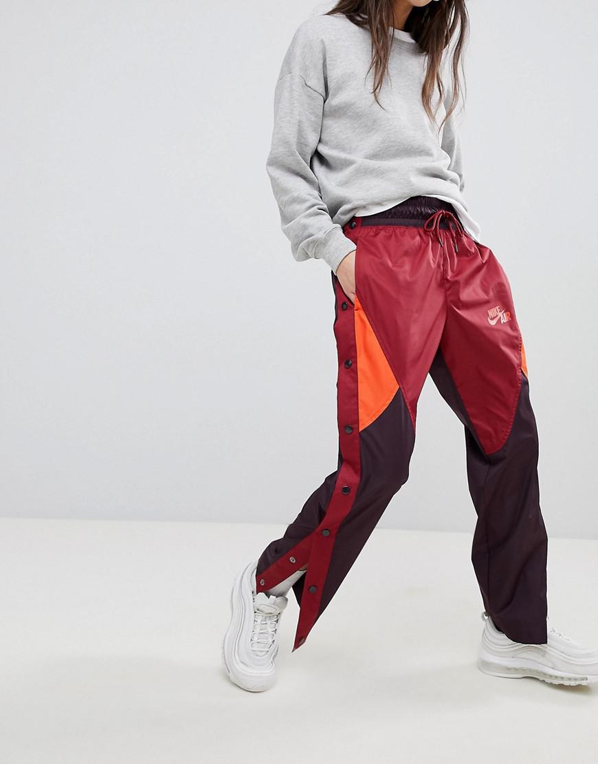 Pantalon de jogging tissé en color block avec boutons-pression Nike | Lyst
