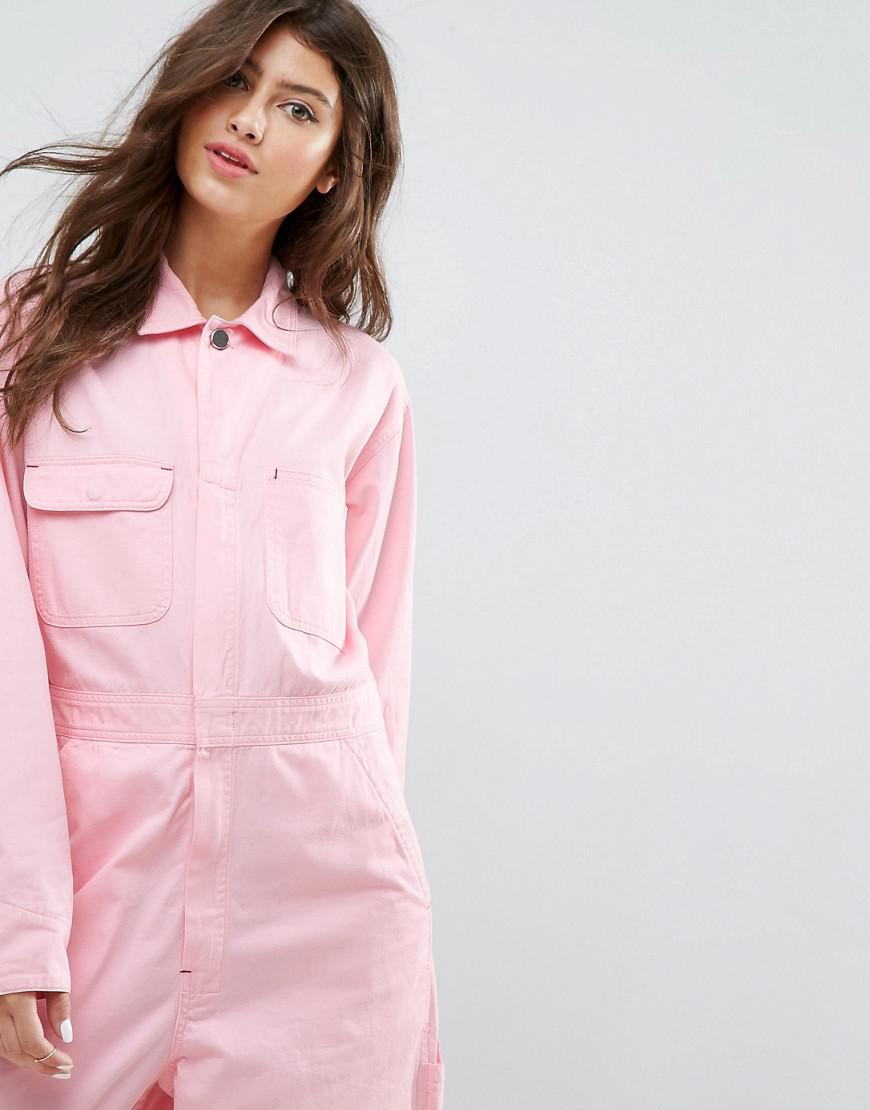 ladies pink boiler suit