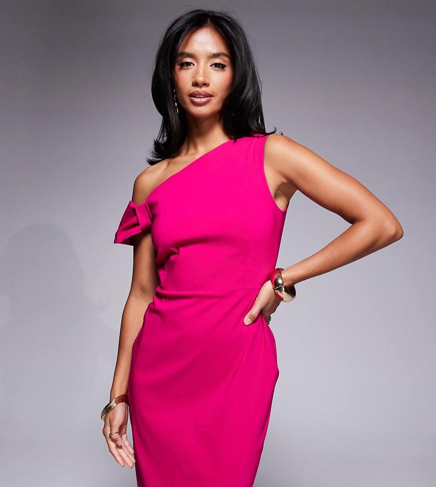 strapless open back dress Kennedy Pink One Shoulder Dress
