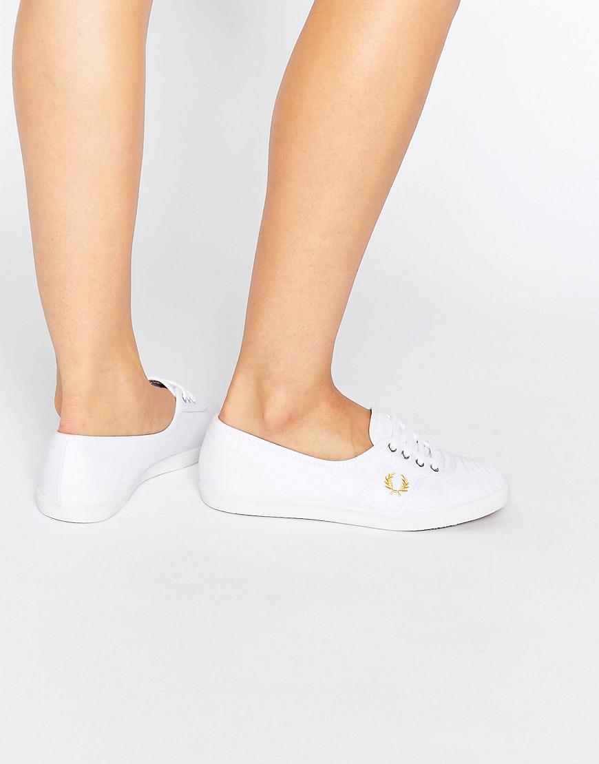 Fred Perry Canvas Aubrey White Sneakers | Lyst UK