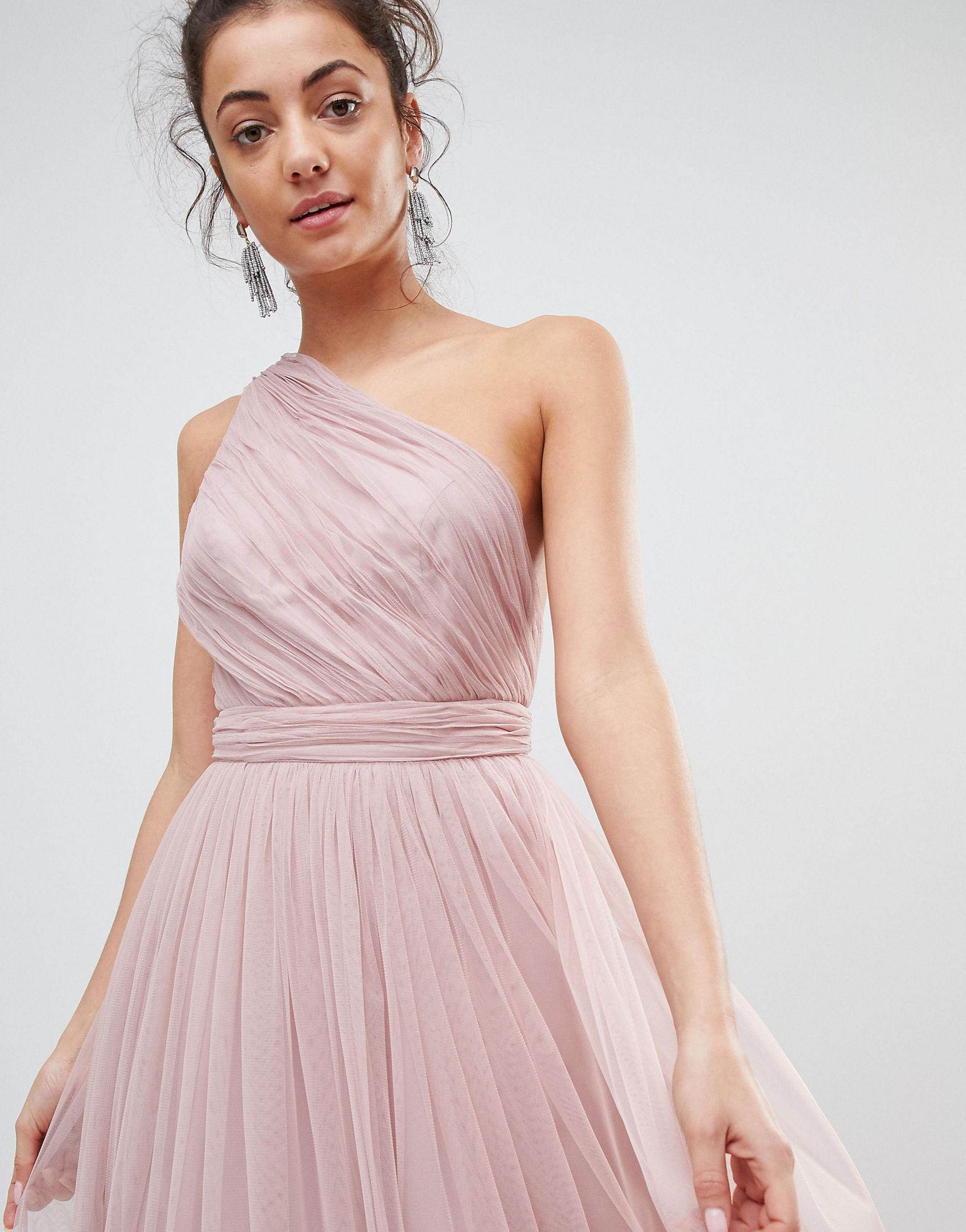 ASOS Premium Tulle One Shoulder Maxi 