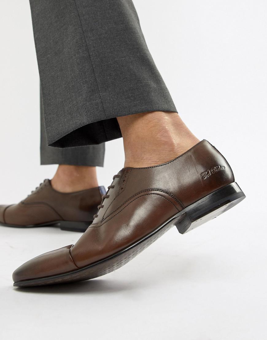 Ted Baker Murain Oxford Shoes In Brown Leather for Men - Lyst
