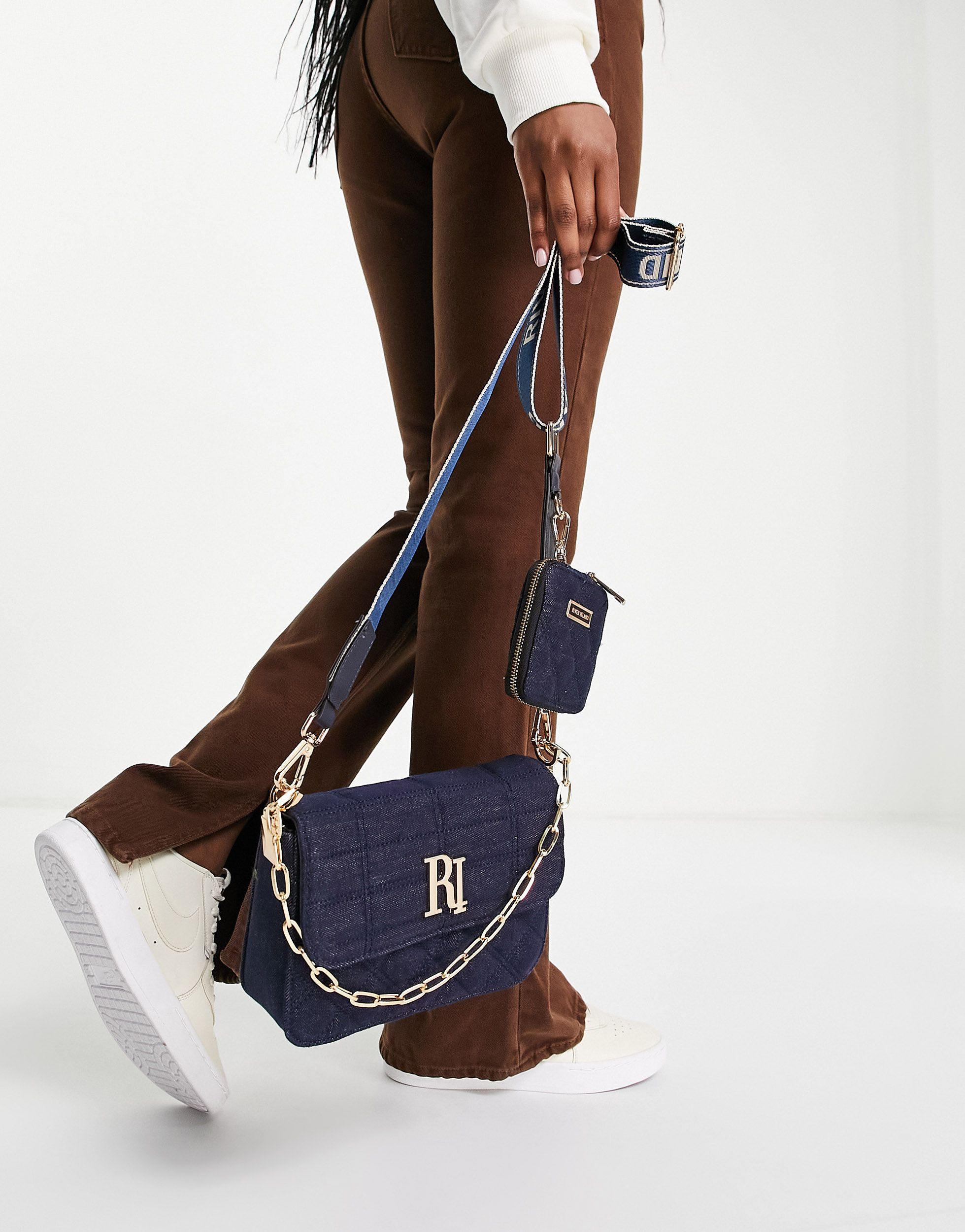 QUILTED DENIM CROSSBODY BAG