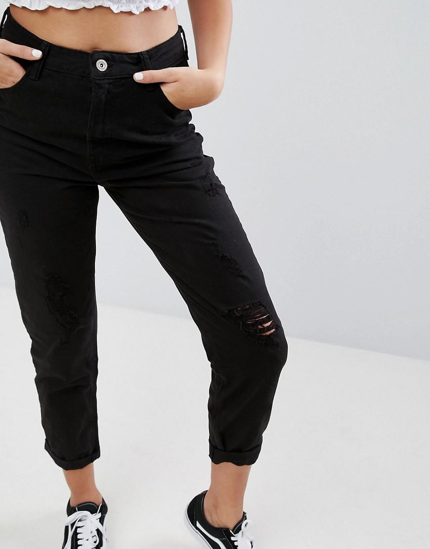 black mom jeans bershka