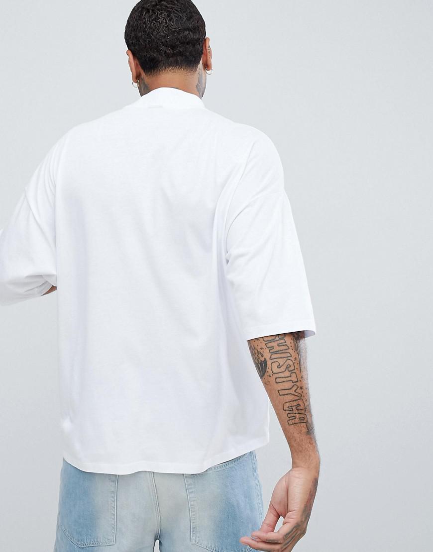 turtle neck t shirt for men white