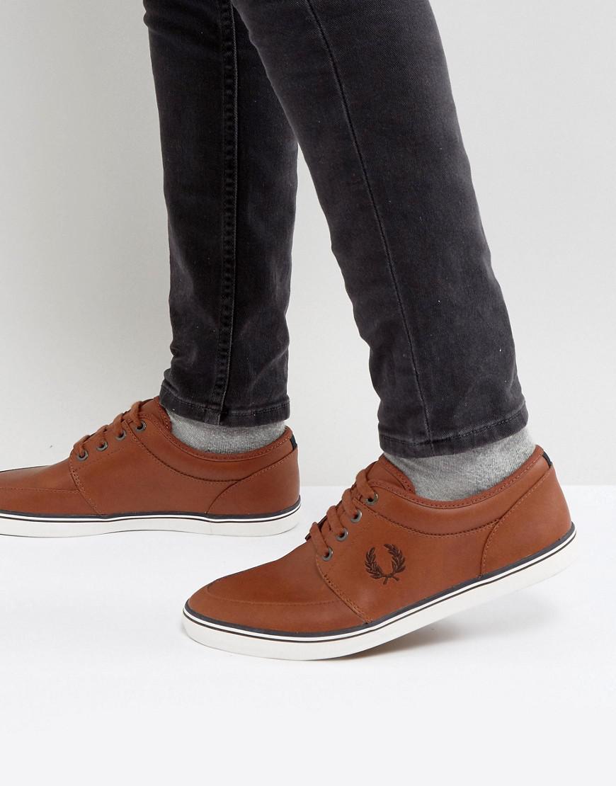 Fred Perry Stratford Leather Sneakers In Tan in Brown for Men - Lyst
