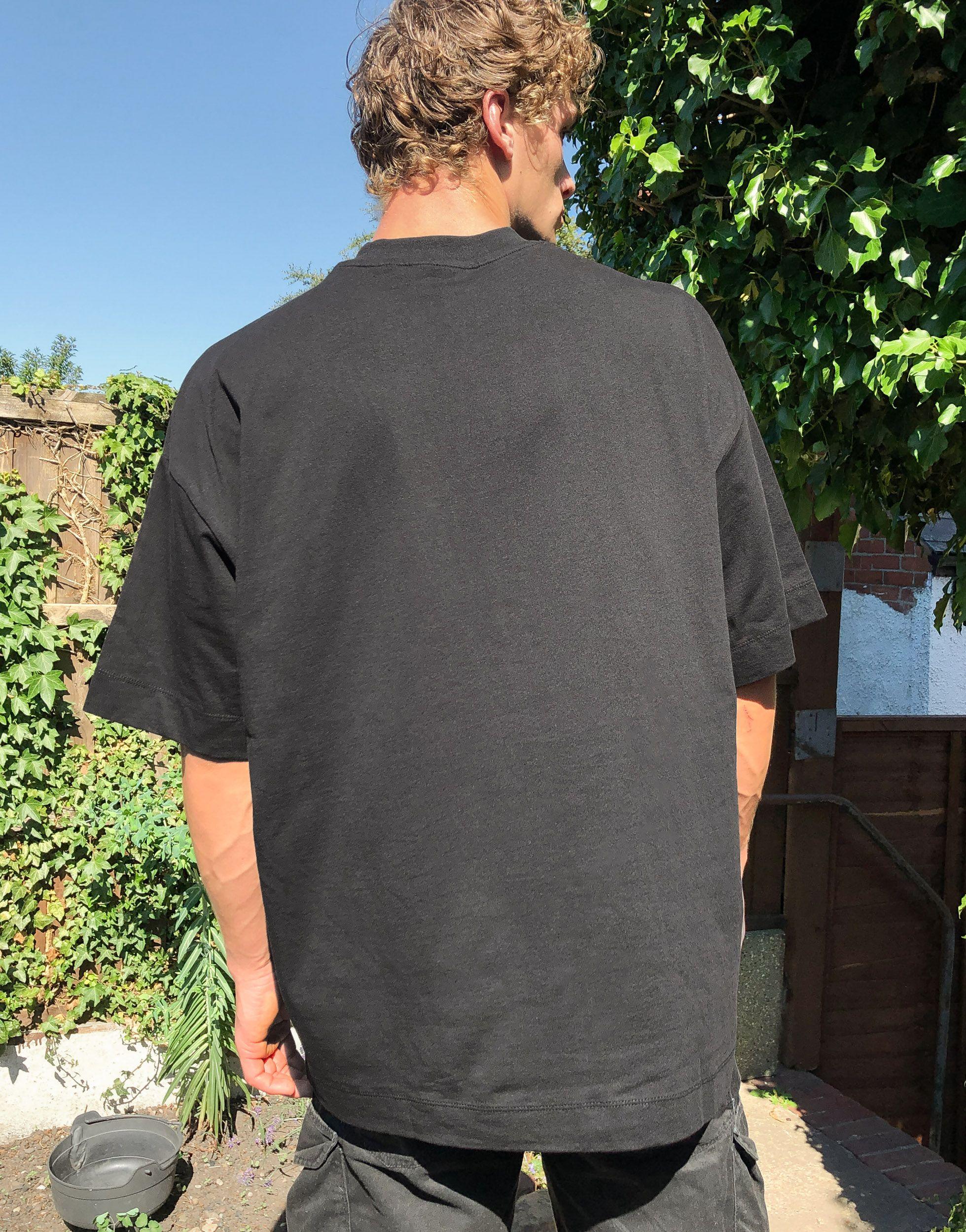 collusion unisex oversized pu shirt in black
