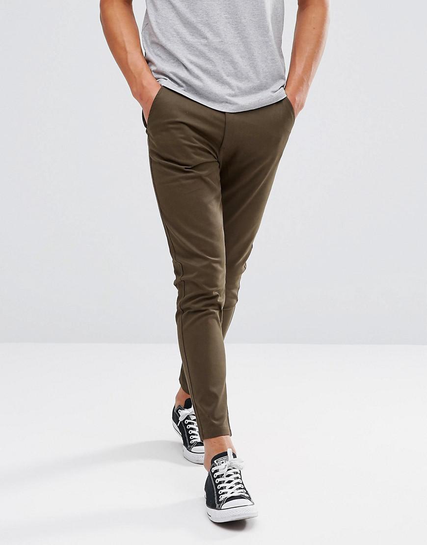 Just Junkies Cotton Drop Plain Trousers in Green for Men - Lyst