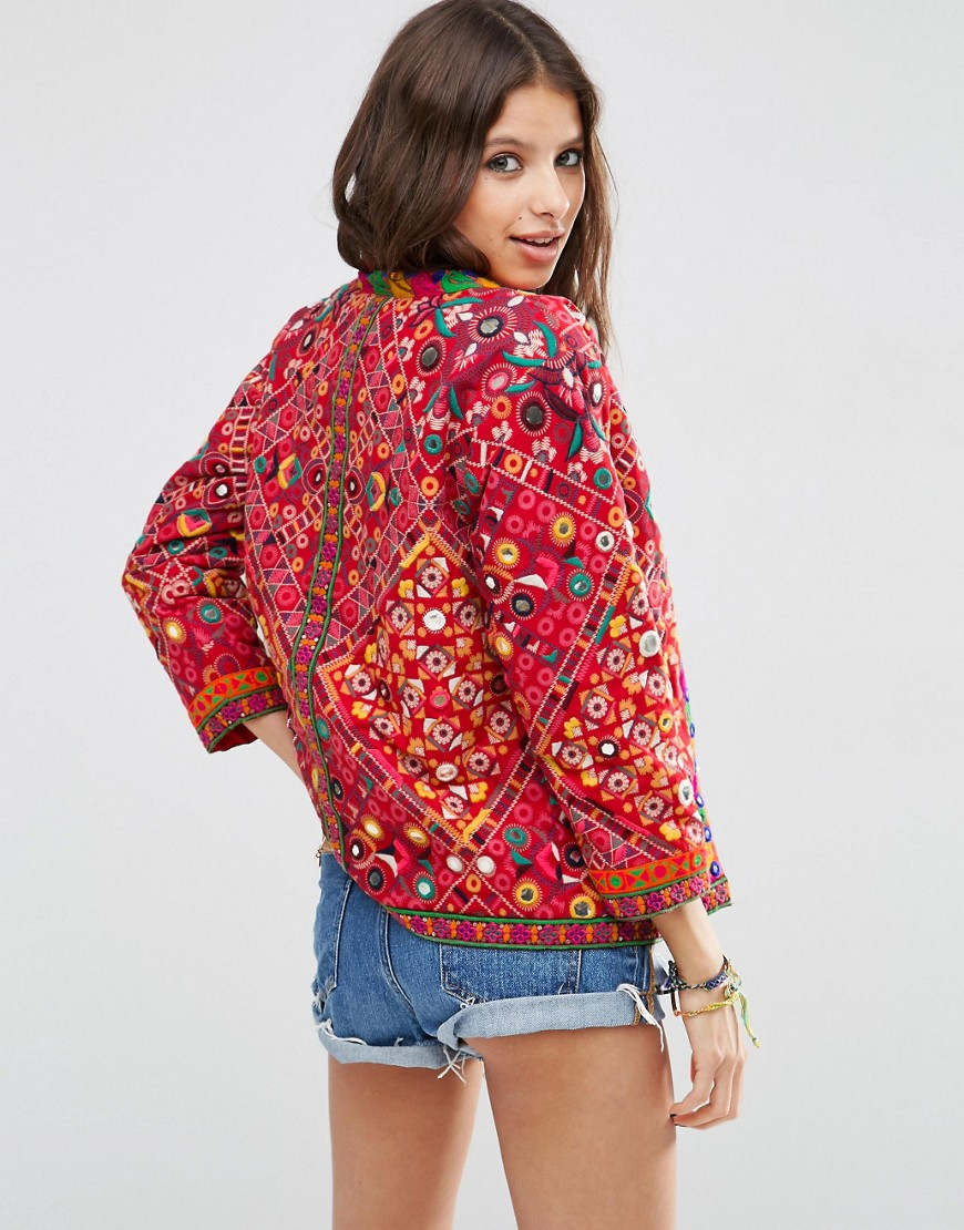 ASOS Cotton Jacket With Mirror Work And 
