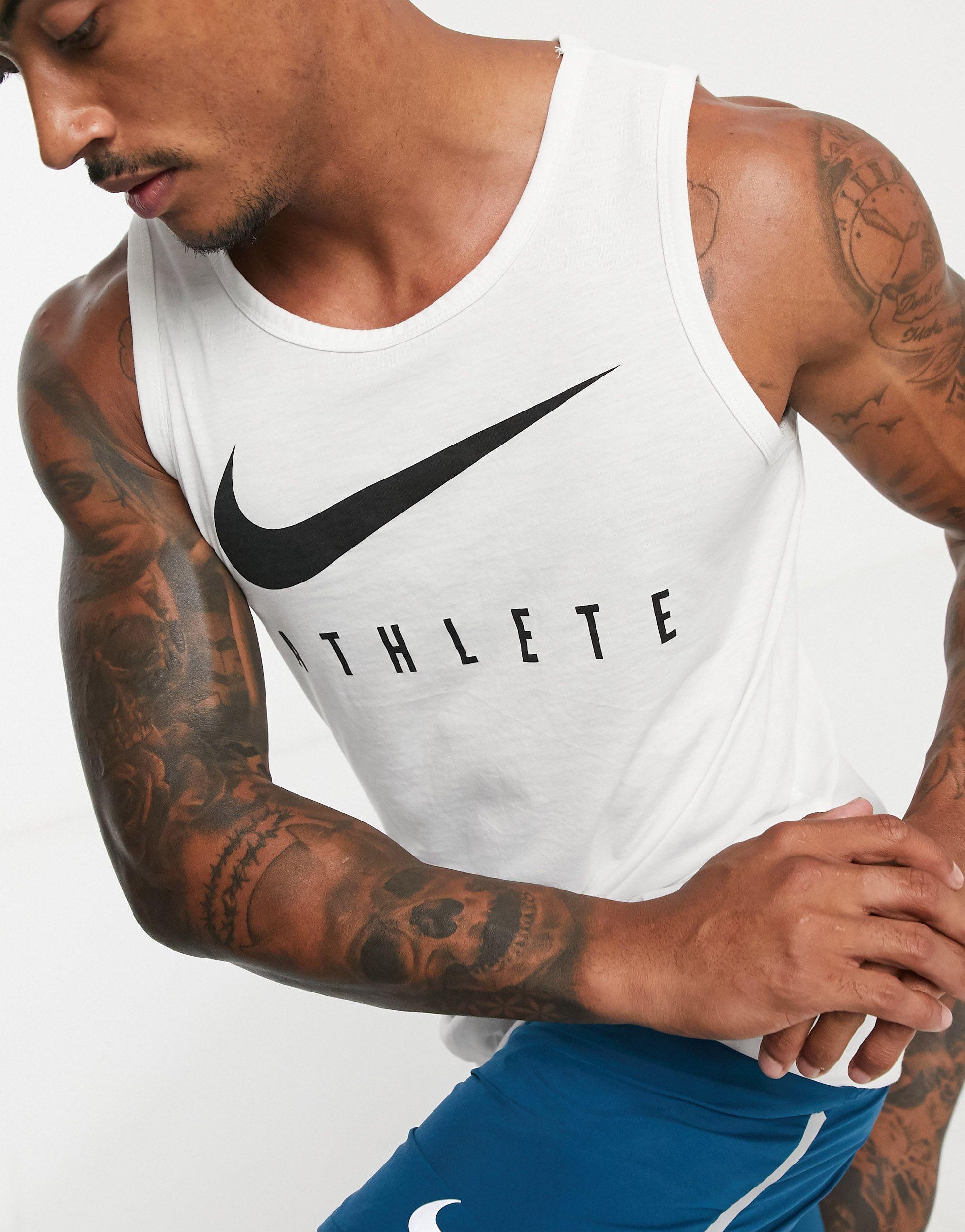 Nike Synthetic Dry Athlete Vest in White for Men - Lyst