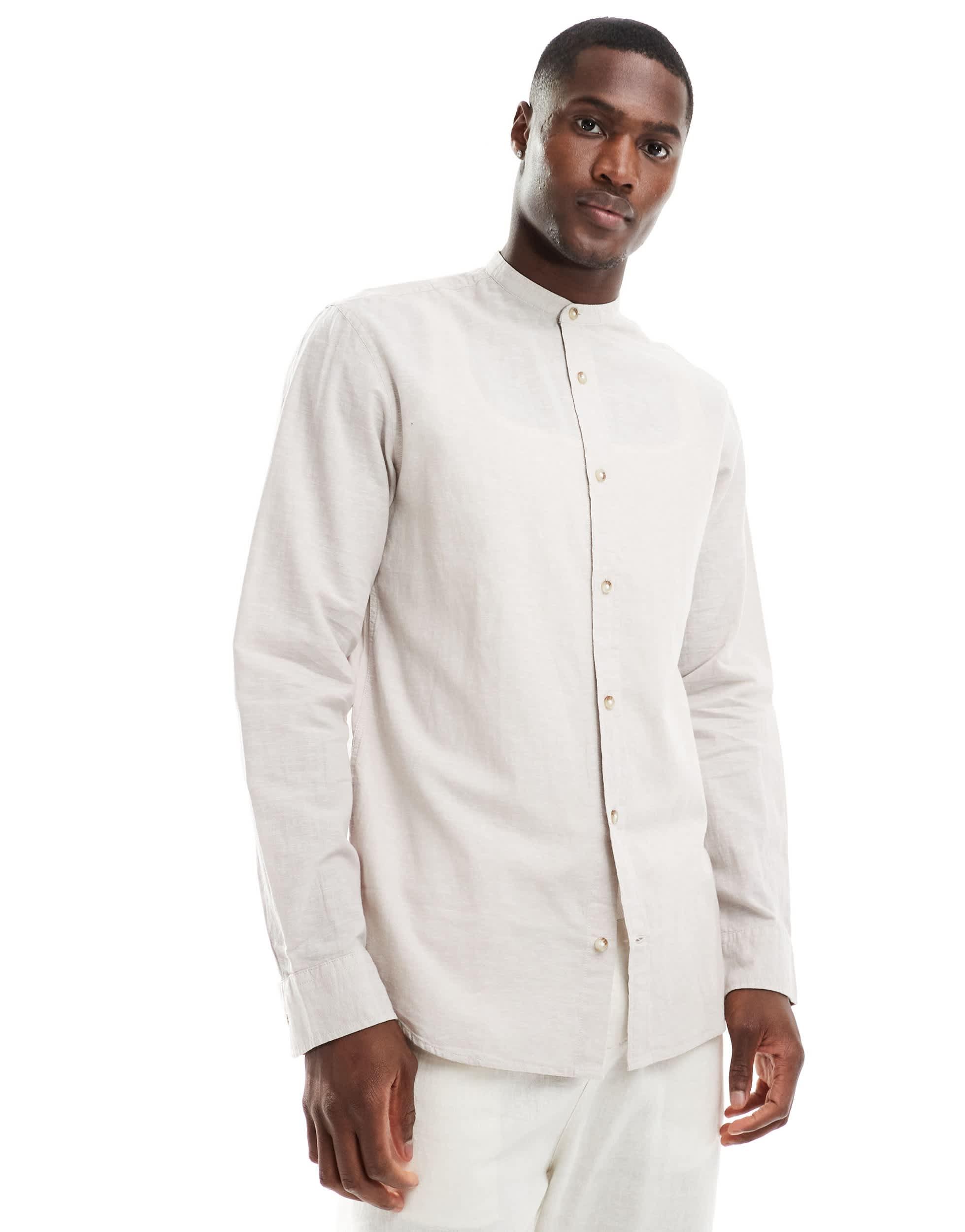 Positano Chemise Grand Pere Homme Chemise Col Grand Pere Premium