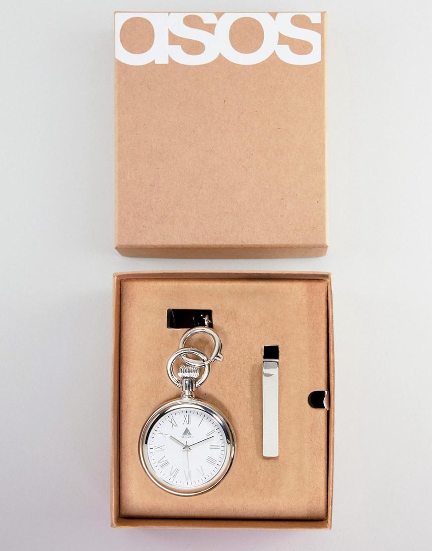 Lyst Asos Design Wedding Gift Set With Pocket Watch And Tie Gallery