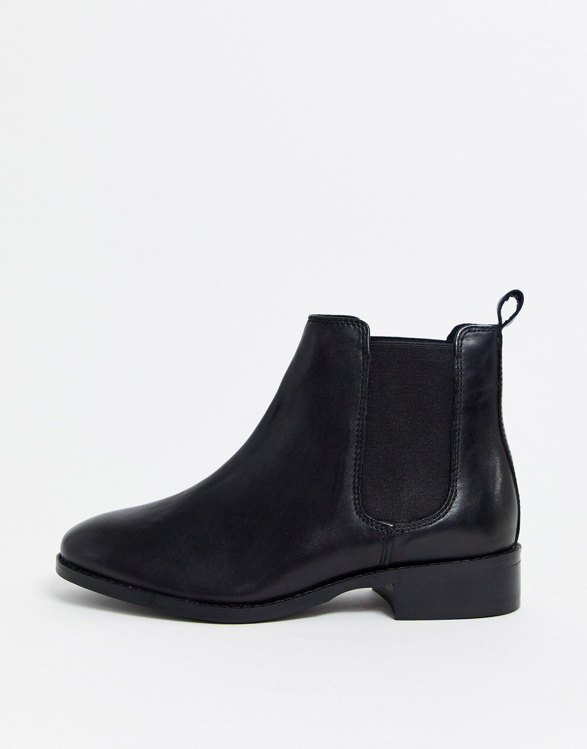 Office Black Leather Chelsea Boots