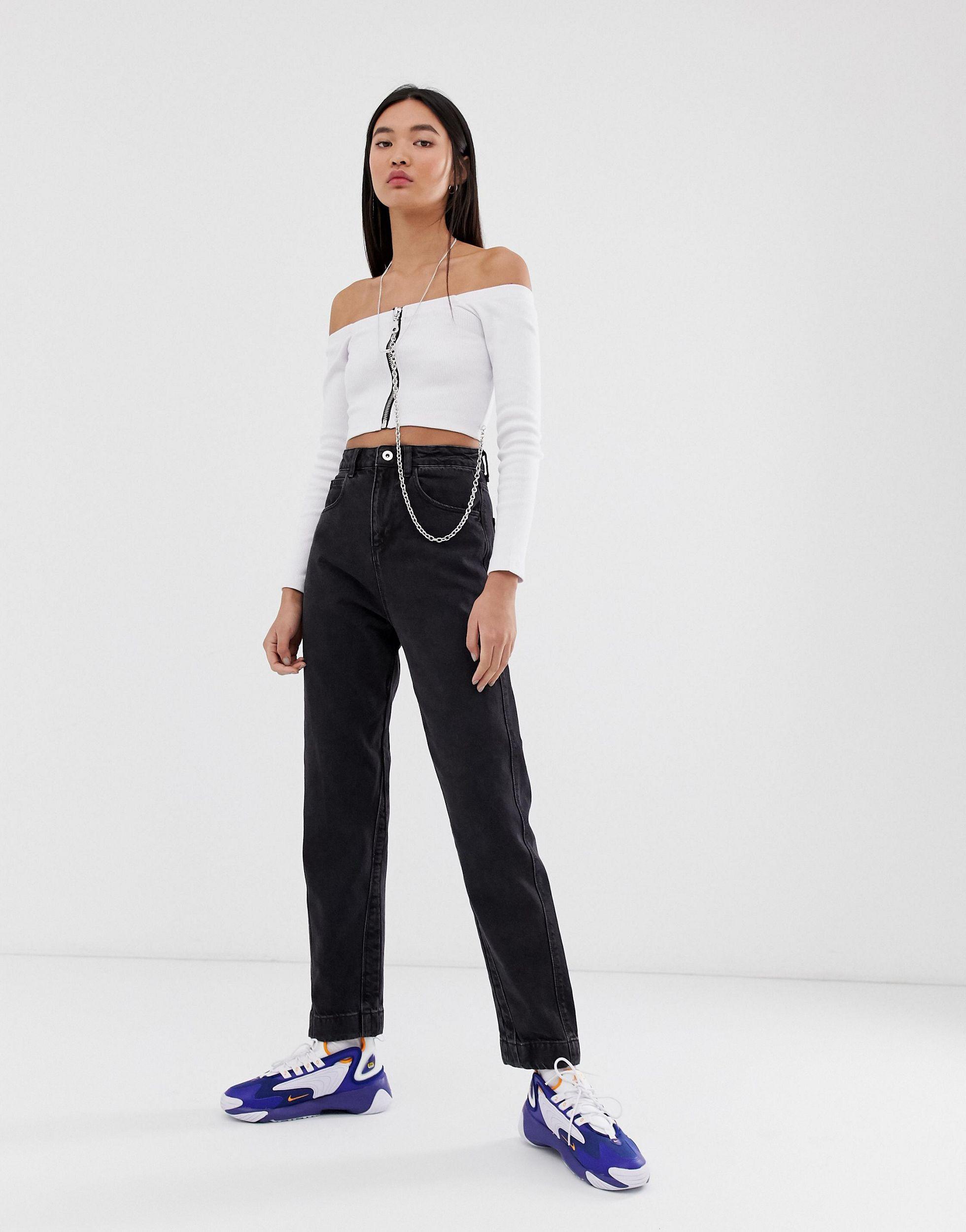 Collusion X006 Mom Jeans in Black | Lyst