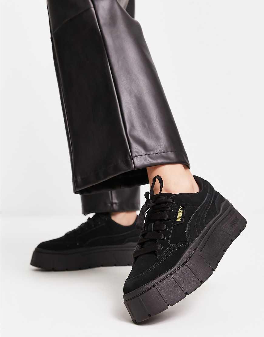 PUMA Mayze Stack Trainers in Black Lyst UK
